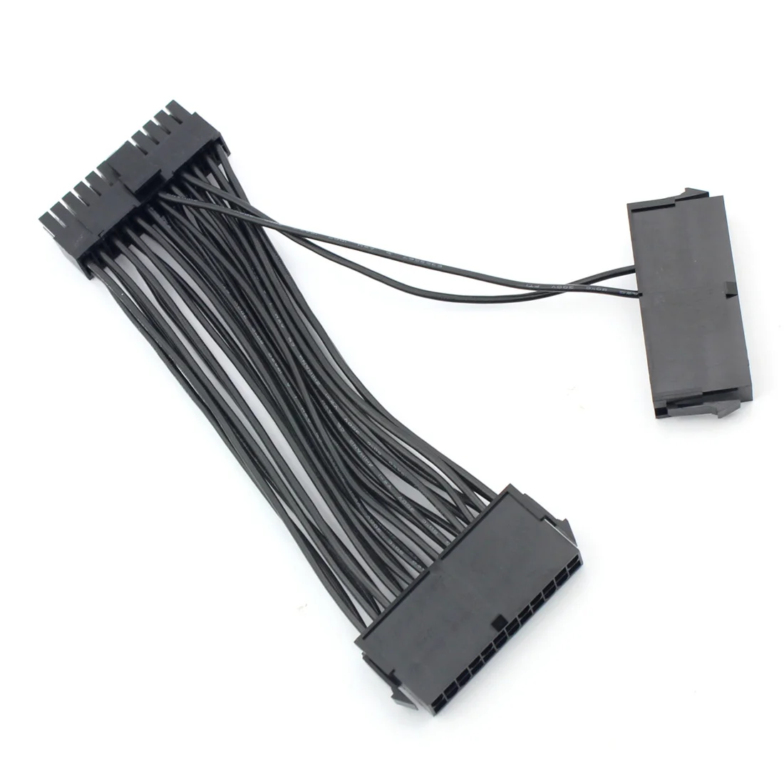 ATX 15cm 24 Pin Dual PSU Power Supply Extension Cable for Computer Adaptor Cable Connector for Mining 24Pin 20+4pin F21505