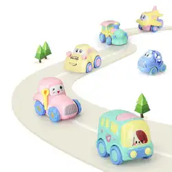 Новые детские мультфильм инерции автомобиля игрушечные лошадки комплект трафика маленькая машинка, Игрушки Multi