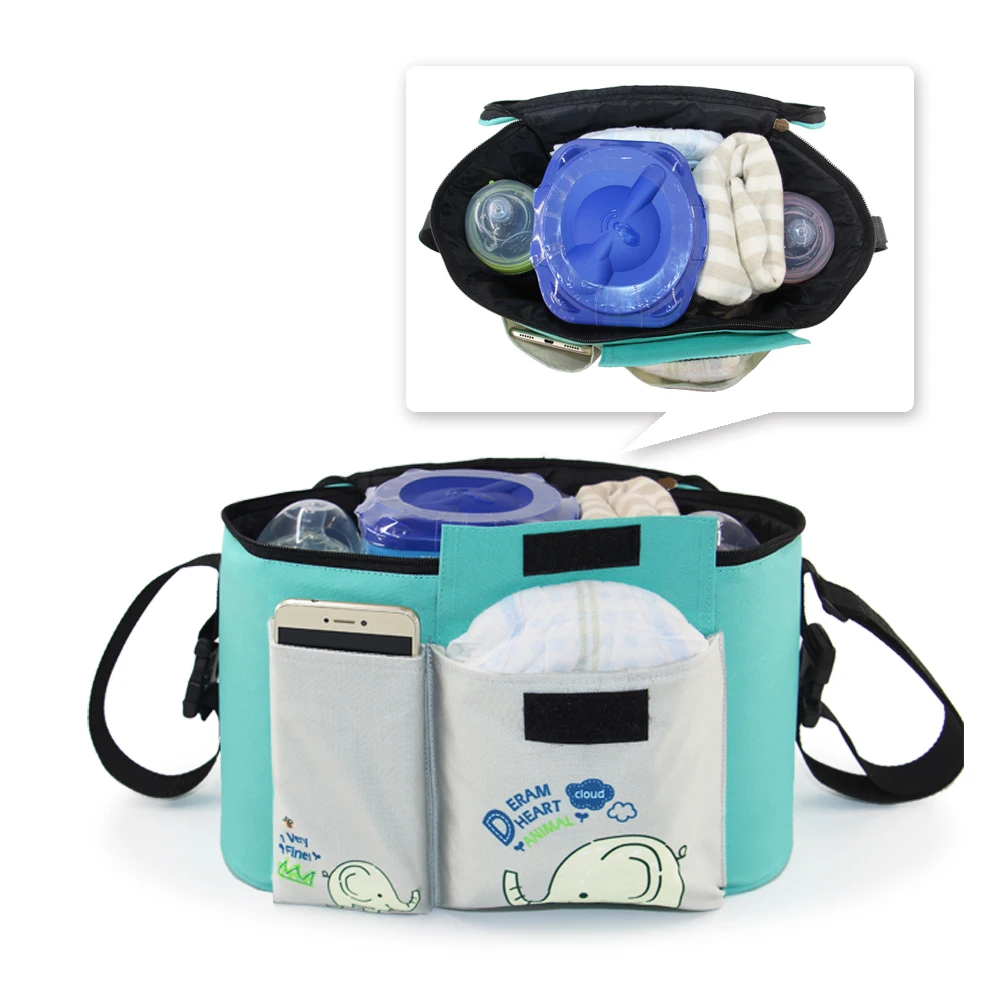 Cart Accessories Multi-function Baby Stroller Hang Bag Organizer Waterproof Mummy Travel Thermal Care Diaper Nappy Bags