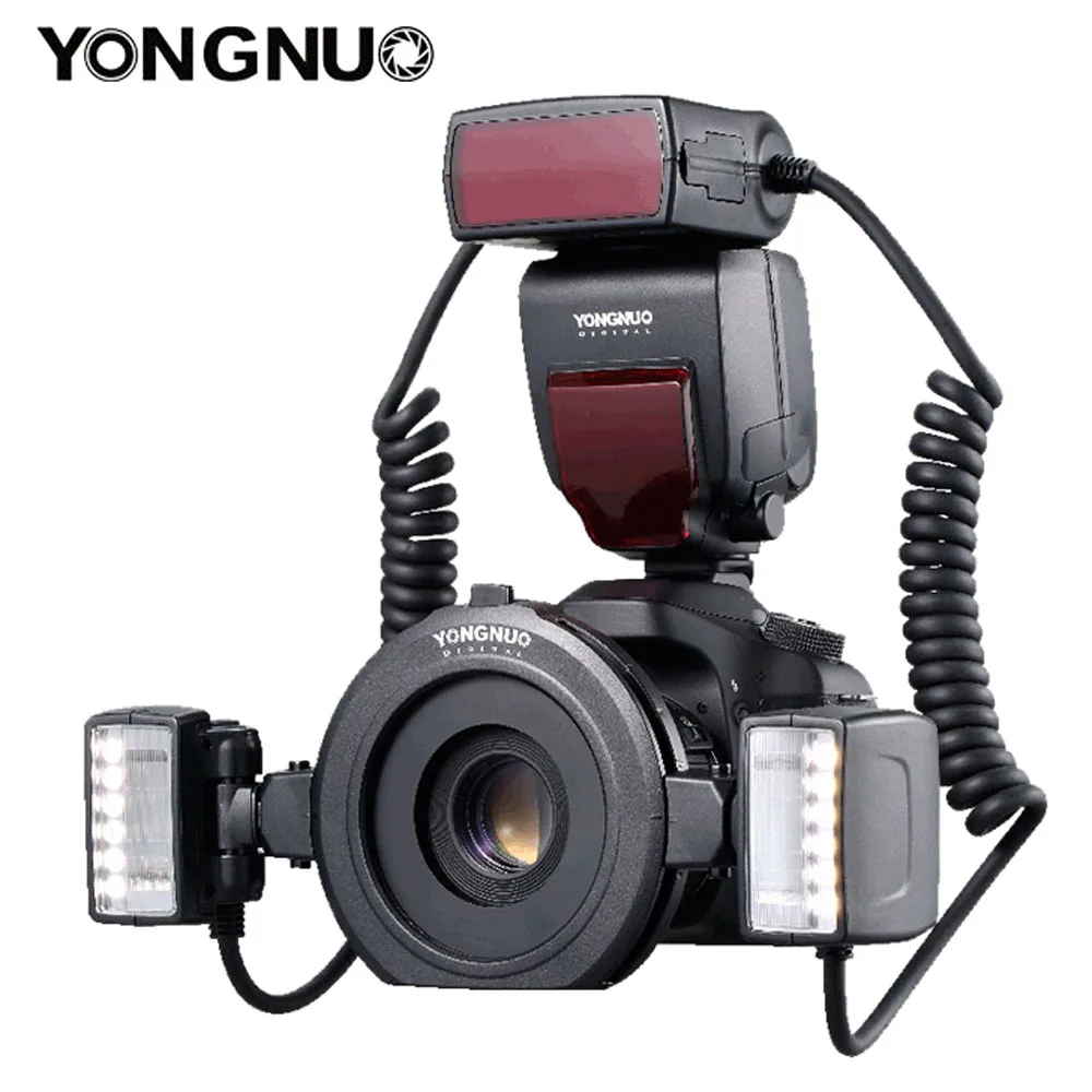 

YONGNUO YN24EX YN24 EX Macro Ring Flash E-TTL Flash Speedlite with 2pcs Flash Heads 4pcs Adapter Rings for Canon EOS Cameras