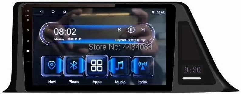 Ouchuangbo 10.1 inch car auto gps navigation for Toyota C-HR C HR CHR 2016 2017 support 8 cores WIFI swc 2GB+32GB android 8.1 OS |