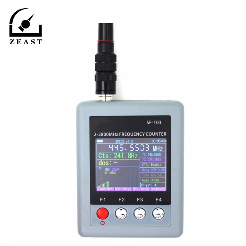 

Portable SF103 2MHz-200MHz / 27MHz -2800MHz Walkie Talkie Frequency Counter CTCCSS/DCS Testable DMR Digital Signal Testable