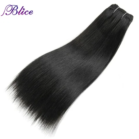 Yaki em Linha Tecelagem do Cabelo Sew em Extensões do Cabelo Blice Polegada Reta Cabelo Sintético Bundls Long Double Trama 100 g – Peça 3 Peças Lote 16-26