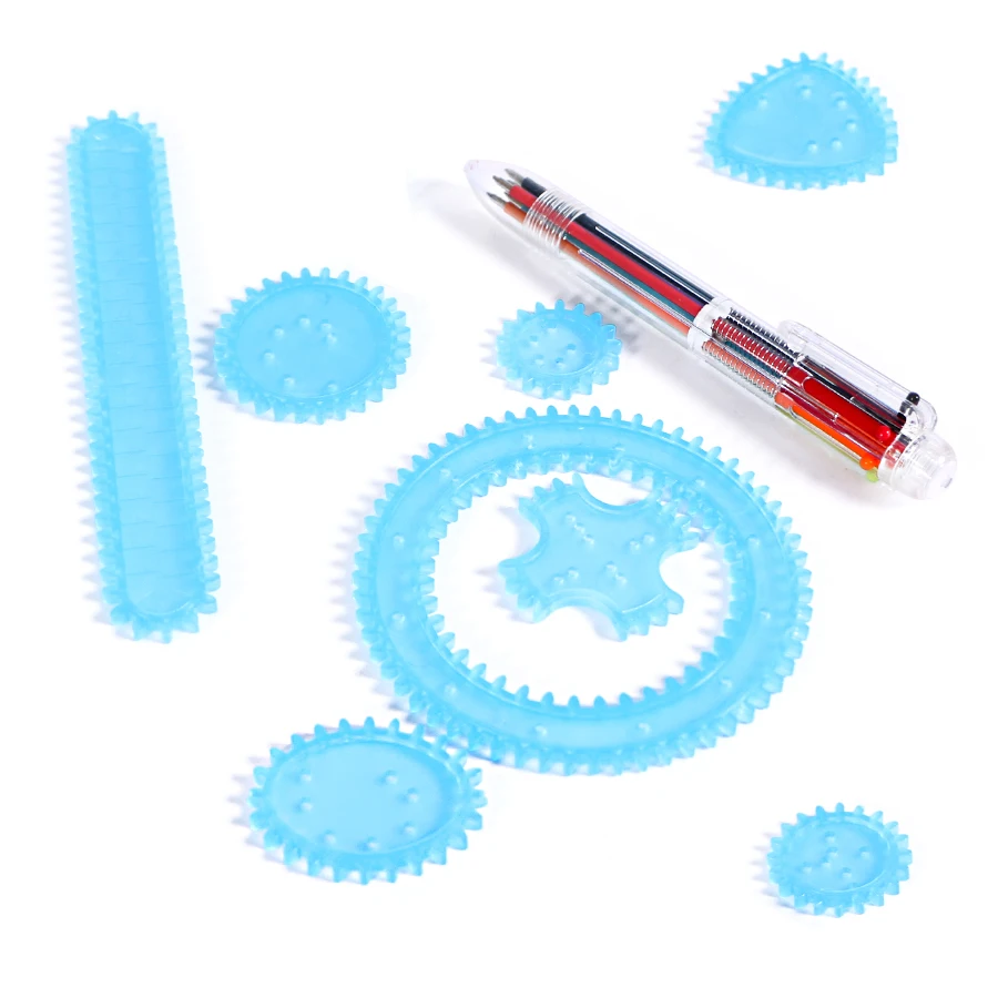 

Spirograph Drawing Toy Set 8pcs Interlocking Gears&Wheels With Colorful Design Pen For Kid Early Educational Art Drawing Toys