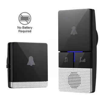 

Self-Powered Wireless Doorbell No Battery Waterproof 300m Range Push Button Door Ring For Light LED EU US UK Plug