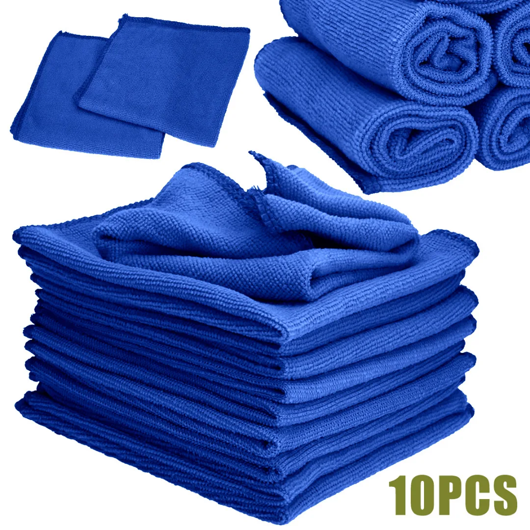 

Mayitr 10pcs Auto Car Microfibre Cleaning Detailing Soft Cloths Wash Towel Duster Household Cleaning Tools