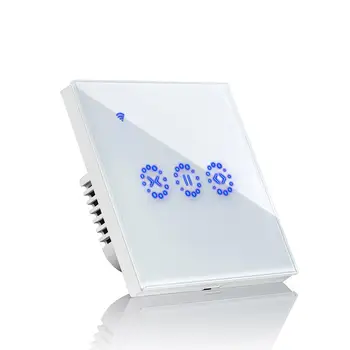 

WiFi Smart Curtain Switch Glass Panel Wireless APP Remote Voice Control for Alexa Amazon Echo Google Home Electric Curtain Motor