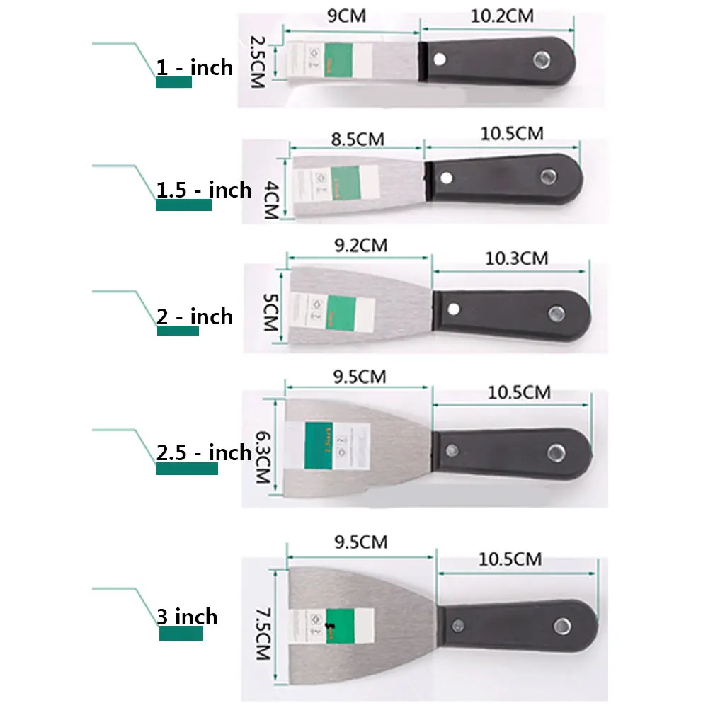 Прочный портативный скребок лезвие шпатель для мастики серебро Нержавеющая сталь полированная краска инструменты лезвие инструменты Ручка скребок практичный