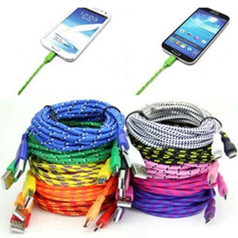 

Micro USB ,1M Braided Fabric Micro USB Data&Sync Charger Cable Cord for Samsung Phone