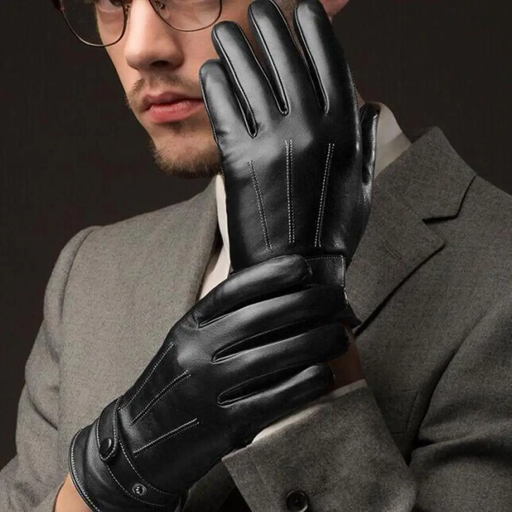 Winter Warm Gloves Touch Screen Gloves Black Finger Winter Warm PU Winter Indoor Full Velveteen Fashion Touch Outdoor Thickening Winter Warm Gloves Touch Screen Gloves Black Finger Winter Warm PU Winter Indoor Full Velveteen Fashion Touch Outdoor Thickening