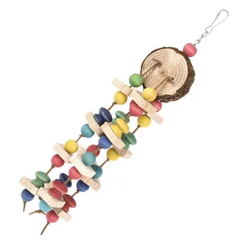 

1pc Pet Bird Swing Hang Toy Parrot Parakeet Cockatiel Budgie Wood Blocks Cage Hang Ladder Toys for Bird Accessories