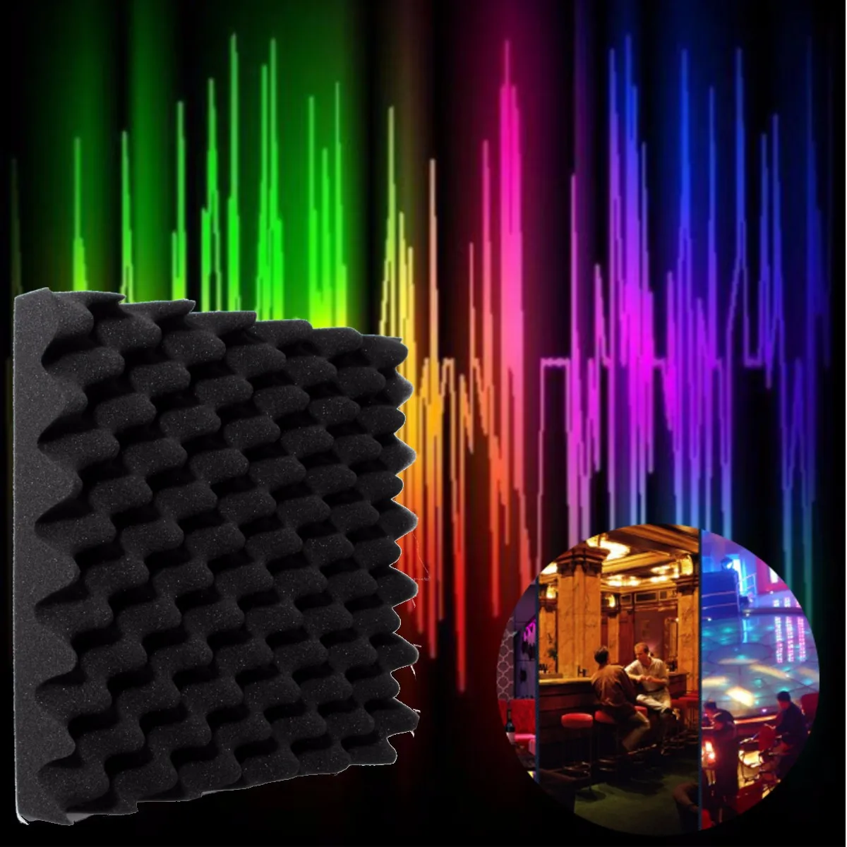 Звукоизоляционная пена 1 шт. 30x30x6 см акустическая звуковое лечение студийная