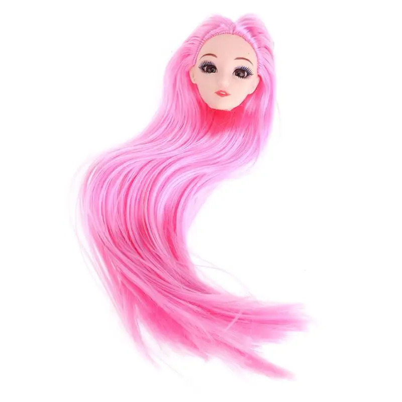 2019 1 шт. девочка кукольные головы длинные волосы 3D глаза Женская фигурка выпечка