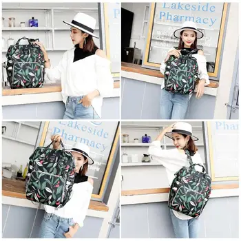 

Maternity Diaper Bags Leaves Print Large Capacity Baby Care Multifunction Outdoor Travel Backpack Nursing Bag New Fashion Mummy