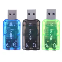 Внешняя Виртуальная 5,1 канал 3D USB звуковая карта динамик микрофон наушники аудио внешняя звуковая карта адаптер 1000 шт./партия