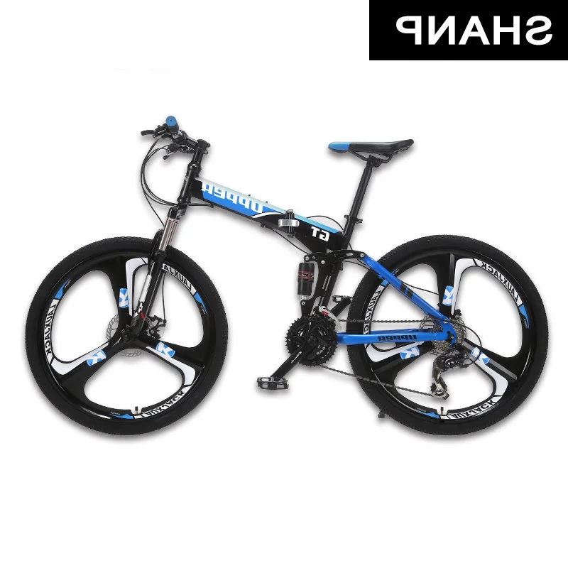 Cheap The Top Of The Mountain Bike Folding Steel Brake Disc Mechanical 24 Speed Shimano 26 "3 Spoke Alloy Wheel 0