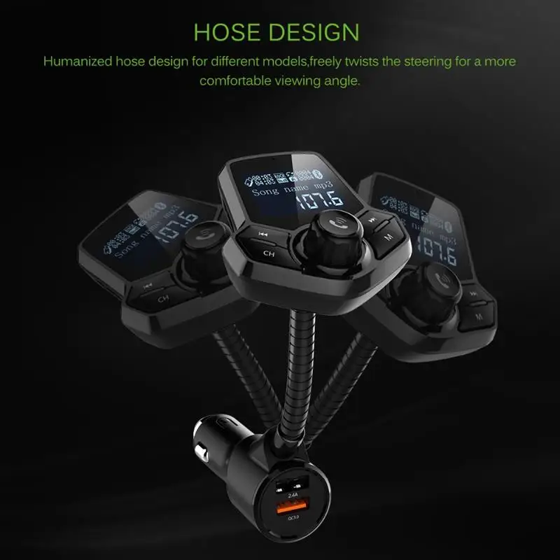 FM трансмиттер Onever QC3.0 автомобильный Bluetooth 360 А два USB|FM-трансмиттеры| |