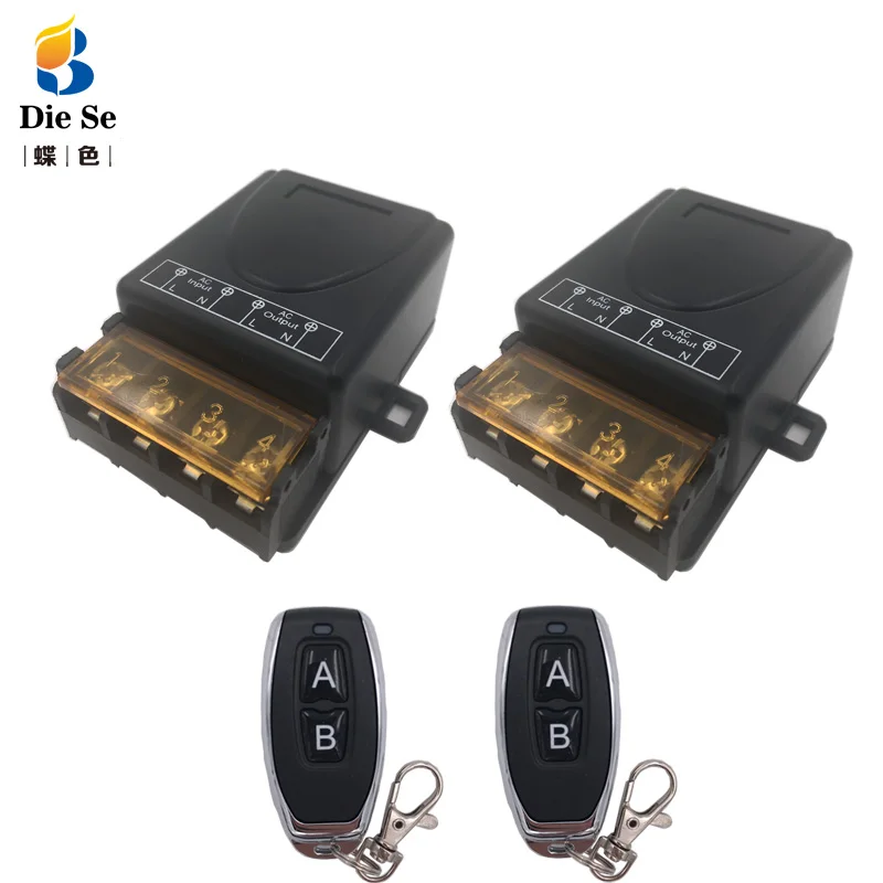 

Remote Control 433Mhz 75~220V 30A 1CH rf Switch Relay Receiver and Transmitter for Garage Remote Control and Remote Light Switch