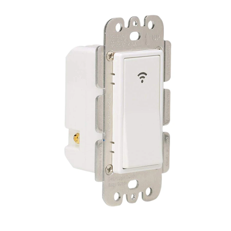 

WiFi Smart Light Switch Wireless Remote Control In-Wall Timer Switch for Fan Lights Compatible with Alexa Google Home,No Hub R