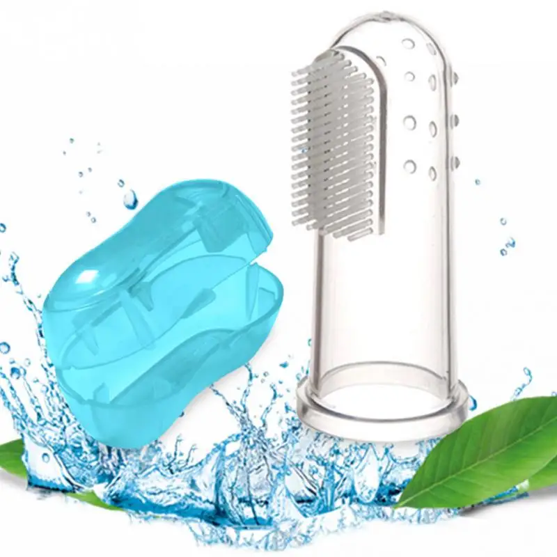 Soft Silicone Finger Toothbrush Hygiene Brushes Massager Brush Healthy Kids Baby Infant Oral Dental Teeth Cleaning Care with box