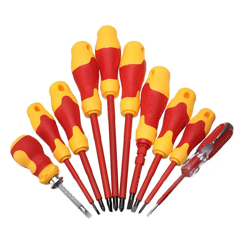 

DANIU 10pcs Electronic Insulated Hand Screwdriver Tools Accessory Set For Small Electrical Work