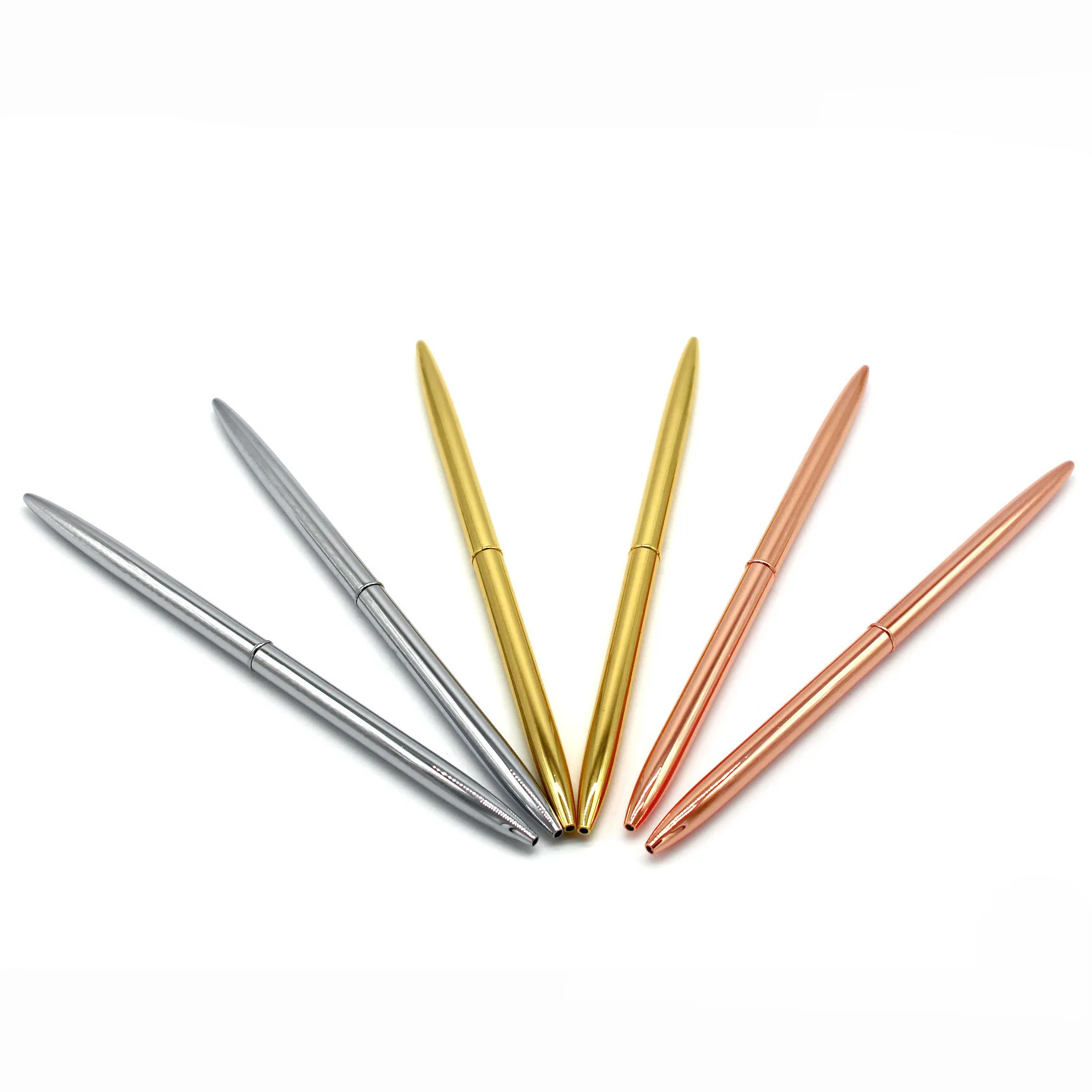 

Rose Gold Metal Ball Slender Ballpoint Pen Office School Supplies Stationary Business Gifts Boutique Wholesale Can Add Logo