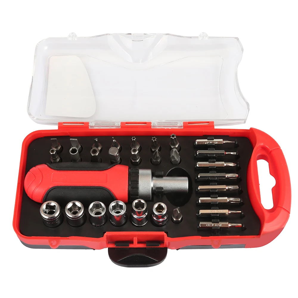 30pcs Multi purpose Ratchet Handle Screwdriver Socket Combination