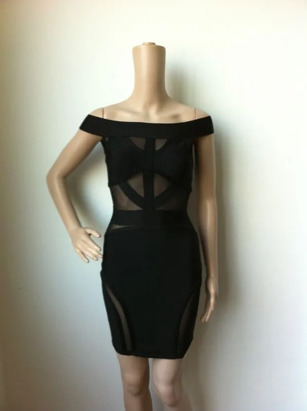 Высокое качество 2 цвета черный, белый женское сексуальное мини платье HL Бандажное платье вечернее платье