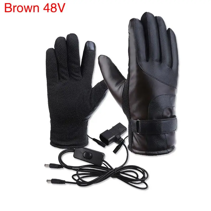 1pair PU Leather Heating Gloves Motorcycles Winter Touch Screen Motorbike Riding Mitten Windproof Waterproof Warm Electric Glove 1pair PU Leather Heating Gloves Motorcycles Winter Touch Screen Motorbike Riding Mitten Windproof Waterproof Warm Electric Glove