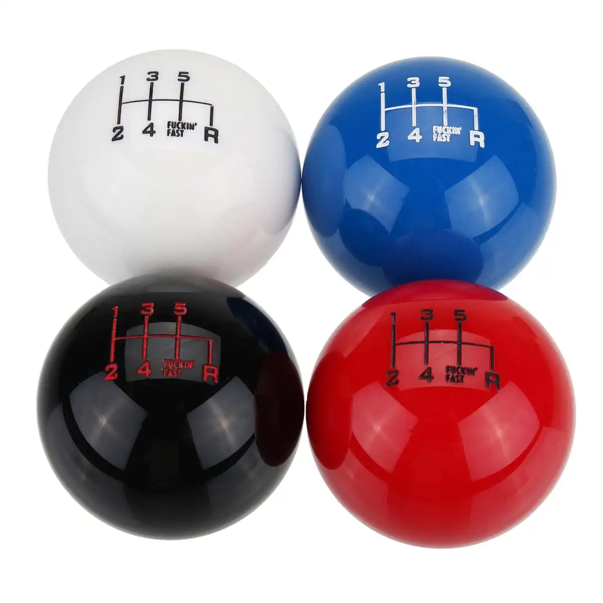 

Universal Car 6 Speed Manual Round Ball Gear Shift Knob Ball Lever & M10X1.5mm Thread
