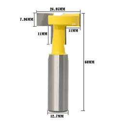 1 шт. 1/2 хвостовик 1/2 Т-шлицевая фреза Маршрутизатор Зенковка для деревообработки фрезерный инструмент