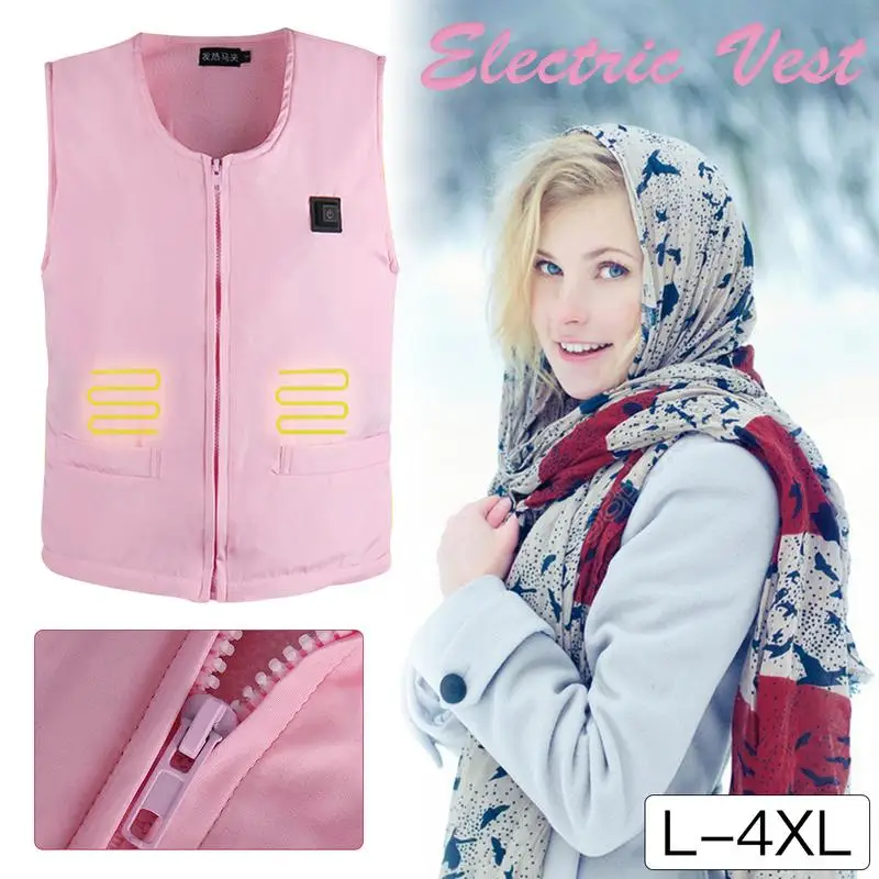 

Electric Heated Vest USB Charge Waterproof Light Weight Insulated Washable Winter Heated Vest