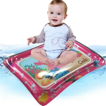 

Baby Red Pvc Inflatable Baby Water Pad Baby Belly Time Game Pad Toddler Fun Activity Game Center Sensory Stimulation Motor Skill