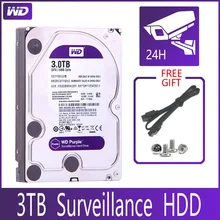Wd roxa vigilância 3tb disco rígido sata iii 64m 3.5