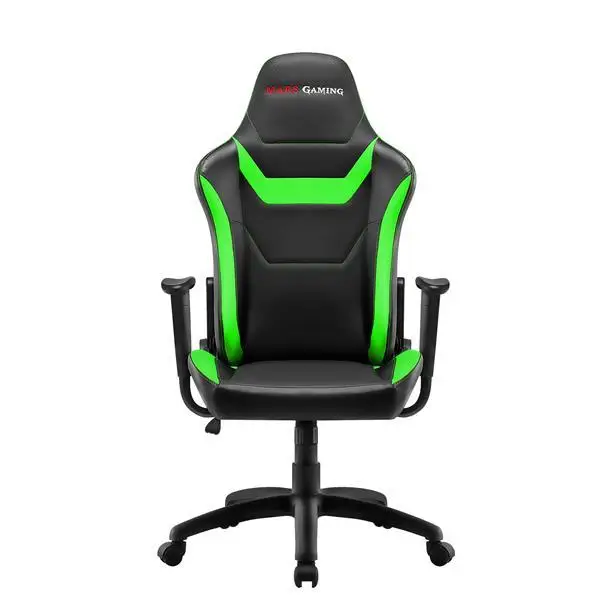 Chair Gamer Mars Gaming Mgc218bg Color Black Details In Green AND Carbono Recliner Double Layer Pad