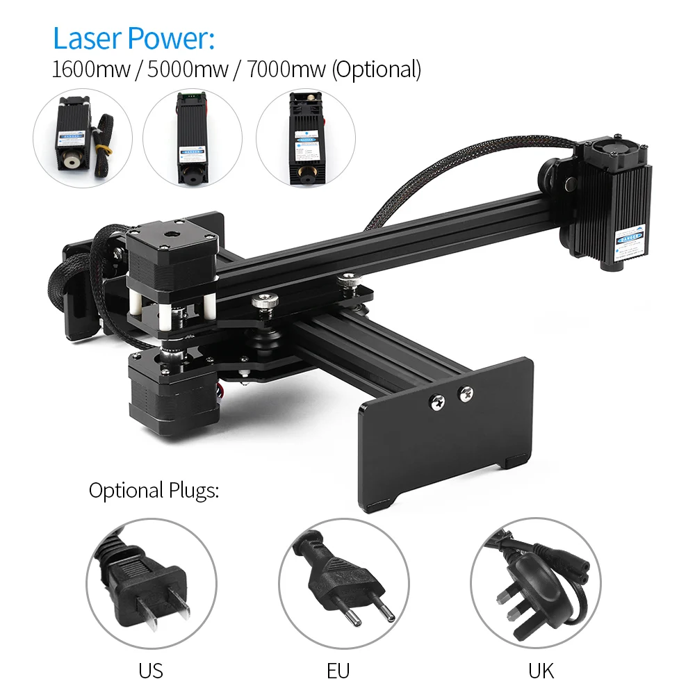 7000 МВт Настольный лазерный гравер с ЧПУ портативный мини гравировальный станок для резьбы DIY Лазерный принтер с защитными очками