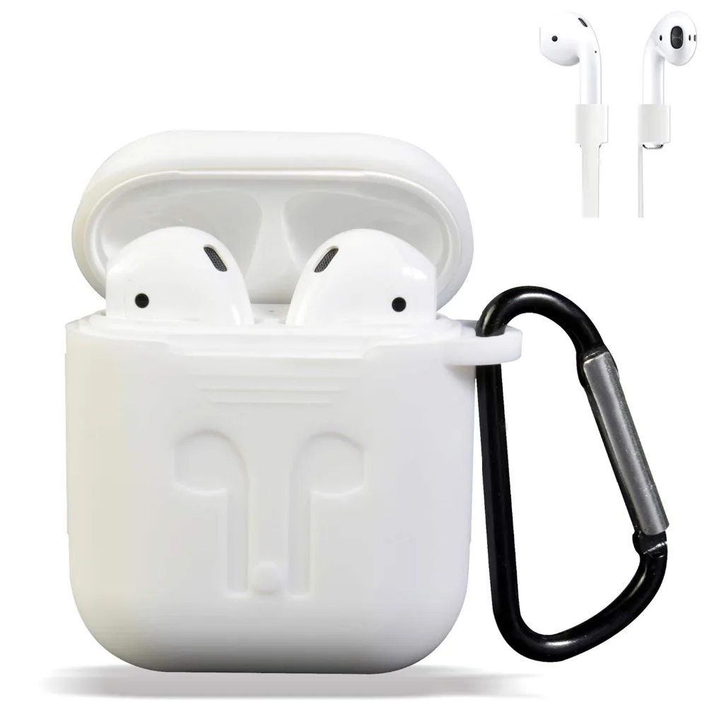 Для Apple аксессуары для airpods силиконовый чехол + ремень против потери ушной крючок 5