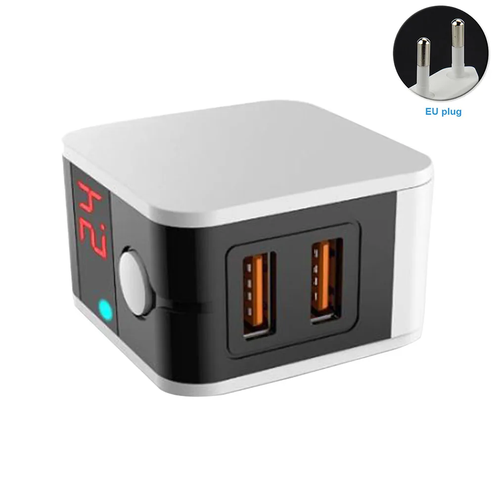 Быстрая зарядка двойной USB Умный складной Цифровое Зарядное устройство