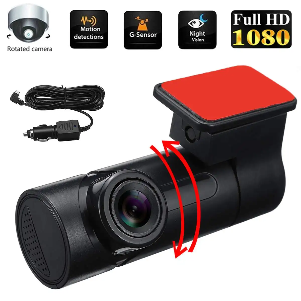 Мини видеорегистратор FHD 1080P Автомобильный регистратор с ночным видением
