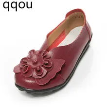 Женская обувь г. весенние и летние модели, кожаные туфли с цветами для мам, удобные туфли в горошек на плоской подошве, Всесезонные туфли на плоской подошве