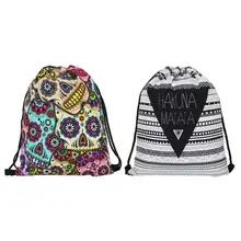 3D Цифровой Цветочный Рисунок пляжная сумка Оксфорд водонепроницаемый рюкзак со шнурком