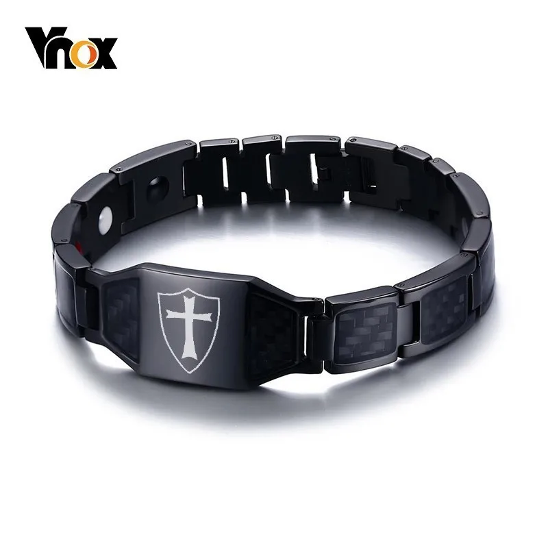 Vnox Stylish Carbon Fiber Knights Templar Shield Bio Energy