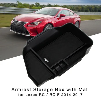 

Armrest Storage Organizer Box for Lexus RC / RC F 2014 2015 2016 2017 Center Console Glove Holder Tray