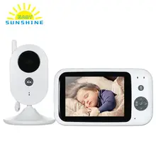 3,5 дюймов беспроводное подключение ЖК-дисплей беспроводные видео Детские спальные мониторы с колыбельными двухсторонний Talkback контроль температуры