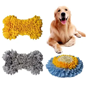 

Pet Dog Sniffing Pad Bone Shape Cat Training Mat Pets Supplies Feeding Mat