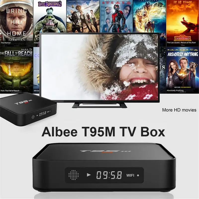 

T95M Amlogic S905X Quad Core 4K TV BOX Wireless Network Player Set Top Box HD Player Android 6 System 2G+8G Smart TV Box