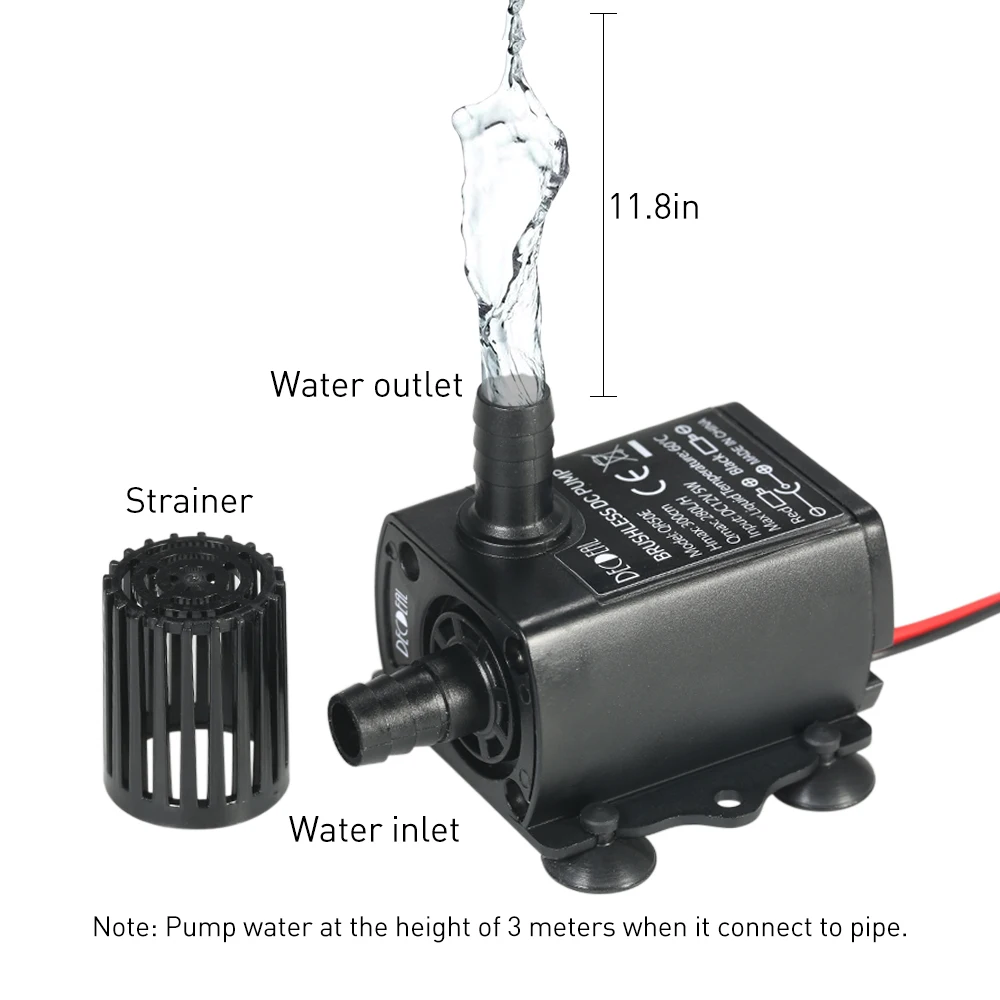 Ультра тихий мини USB DC5V 4 8 W 300L/H Lift Бесщеточный Водяной насос Водонепроницаемый