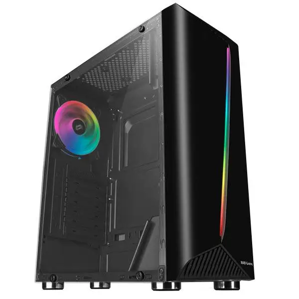  Cash Box Semitorre Tacens Mars Gaming MCX Black Side With Tempered Glass Front Lit RGB 1xusb3. 0 + 