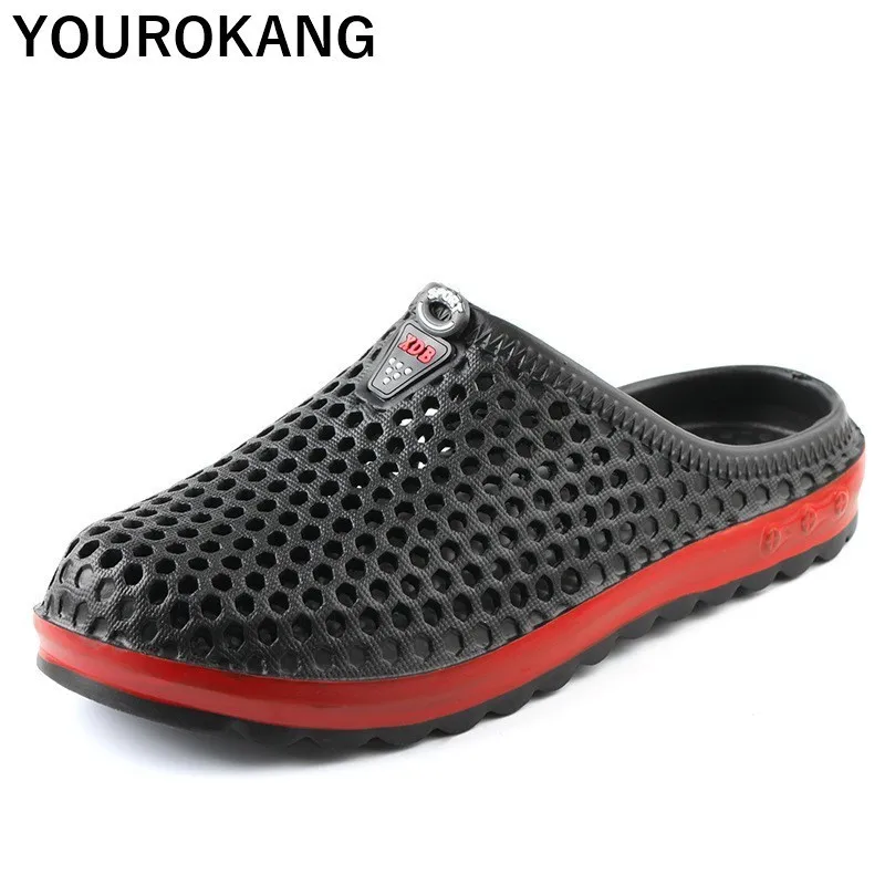Summer Men Slippers 2019 Message Clogs Outdoor Garden Shoes Male Pool Sandals Bathroom Flip Flops Lightweight Mules Beach Slides huismerk kopen in de aanbieding Summer Men Slippers 2019 Message Clogs Outdoor Garden Shoes Male Pool Sandals Bathroom Flip Flops Lightweight Mules Beach Slides huismerk kopen in de aanbieding