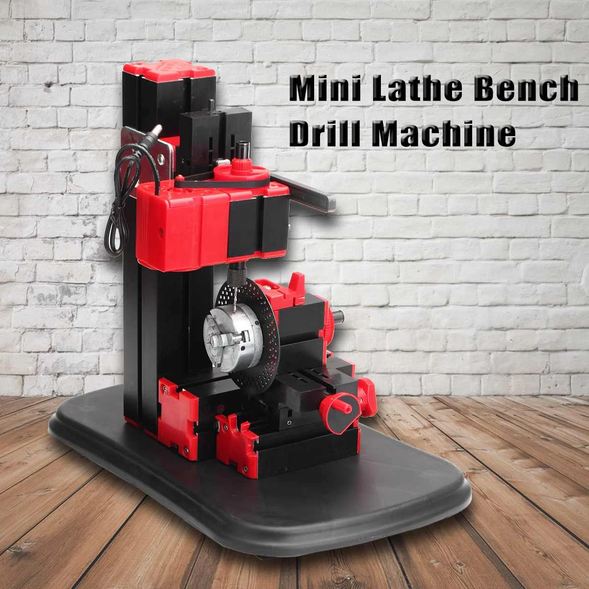 

Mini Lathe Bench Drill Machine DIY Electric Drill Woodwork Model Making Tool Lathe Milling Machine Kit 110V-240V